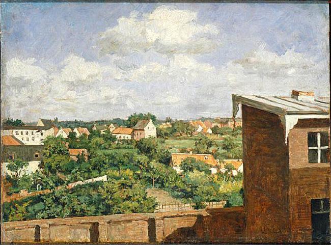 August Jernberg View from Dusseldorf Germany oil painting art